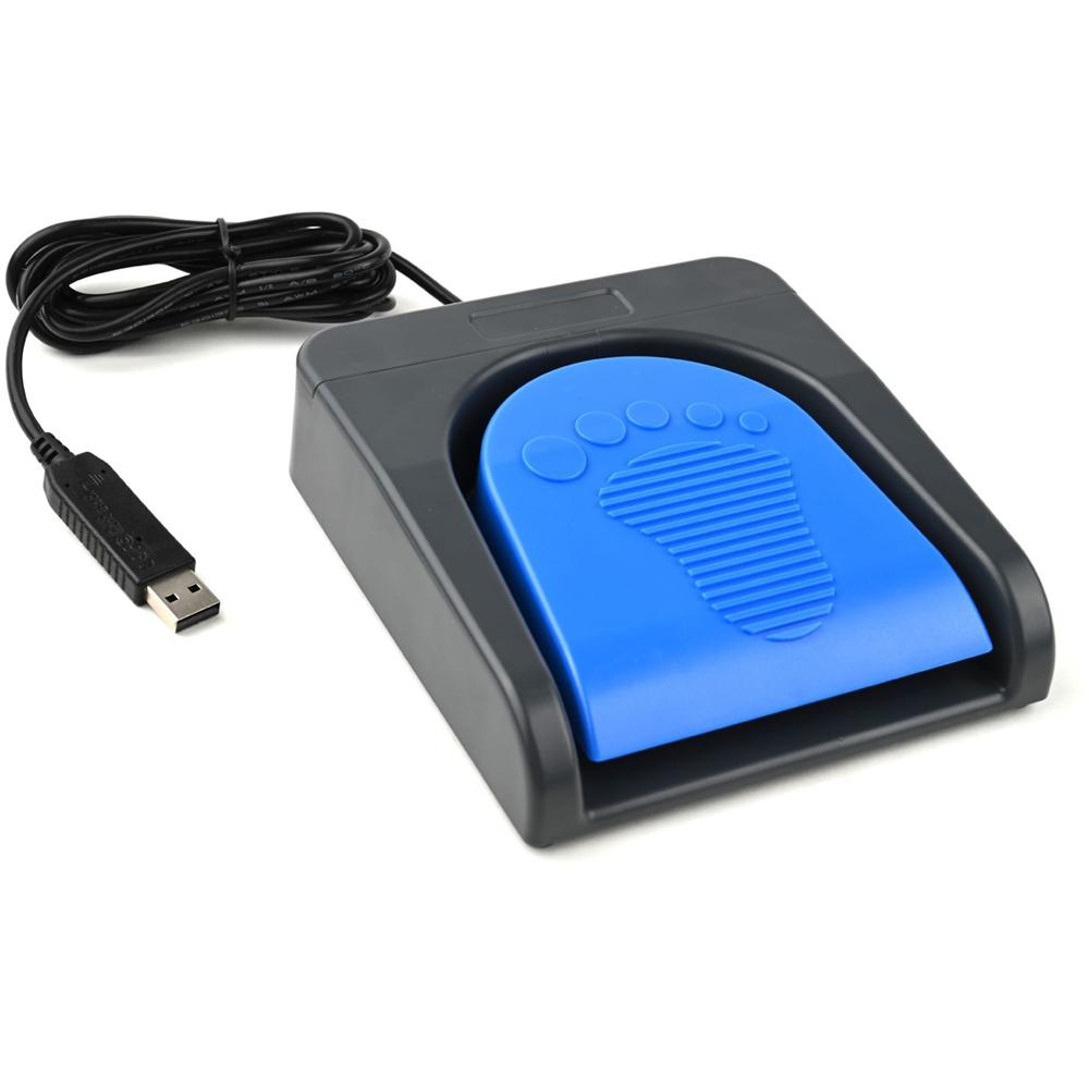 

USB одинарная педаль управления игрой с одной клавишей, настраиваемая компьютерная клавиатура, педаль действия, серая с синий/серый