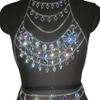 Rhinestones Body Chain Crystal Chest Chain Bra Top Waist Chains Summers Beach Body Jewelry Accessories for Women Girls