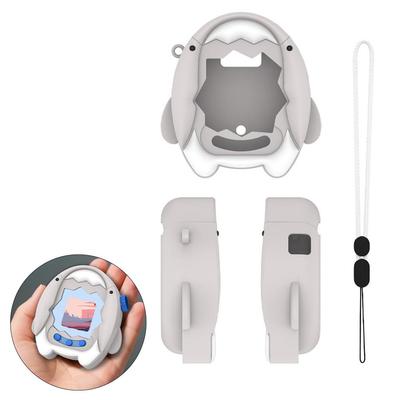Étui en Silicone Pour Machine d'Animal de Compagnie Électronique Tamagotchi Paradise Forme de Requin Protection Antidérapante Housse Souple Avec Lanyard