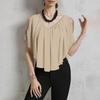 Women's Casual V-neck Off-shoulder Solid Color T-shirt