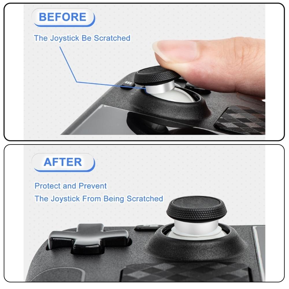 12/8/4/2 Stück Joystick-Schutzhüllen Unsichtbarer Elastischer Gummi Anti-Verschleiß Schutzring Abdeckung für Steam Deck Rog Ally Spielzubehör