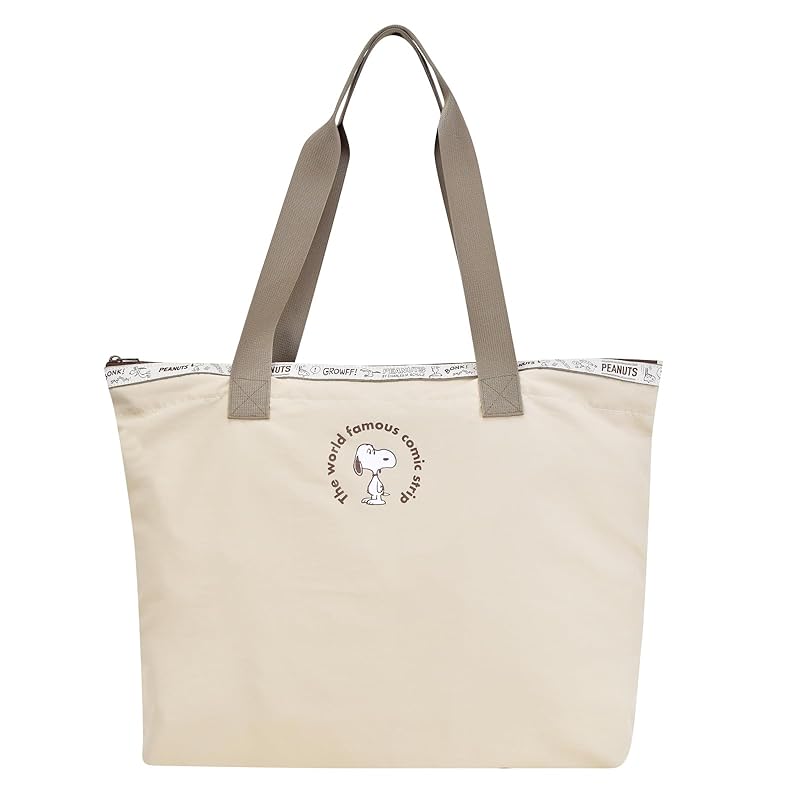 

[Snoopy] tote bag carry on bag folding lightweight large capacity Comes with drawstring storage pouch trip Going out festival shopping adult student