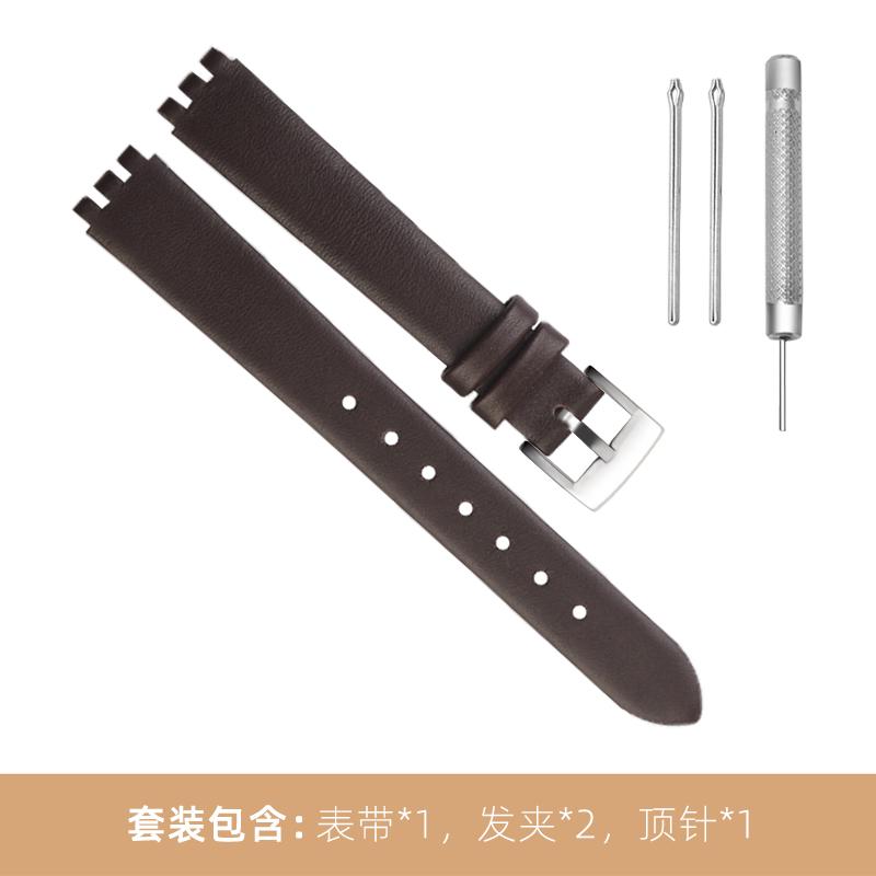 New Black Red white pink blue brown Watchband For SWATCH Genuine leather Watch band 12mm cowhide Wrist strap accessories women