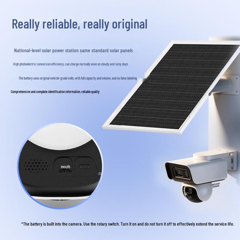 HIKVISION 4G Solarbetriebene Dual-Lens Outdoor-Überwachungskamera CN-Stecker (Adapter enthalten)