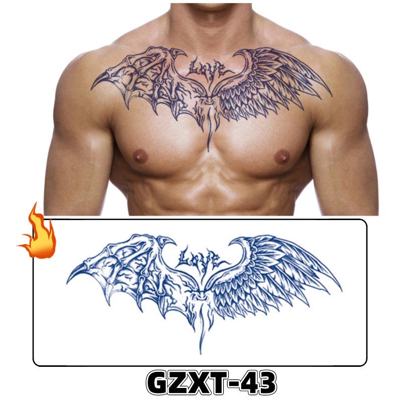 Waterproof Herbal Semi-Permanent Flower & Wings Sleeve Tattoo Sticker