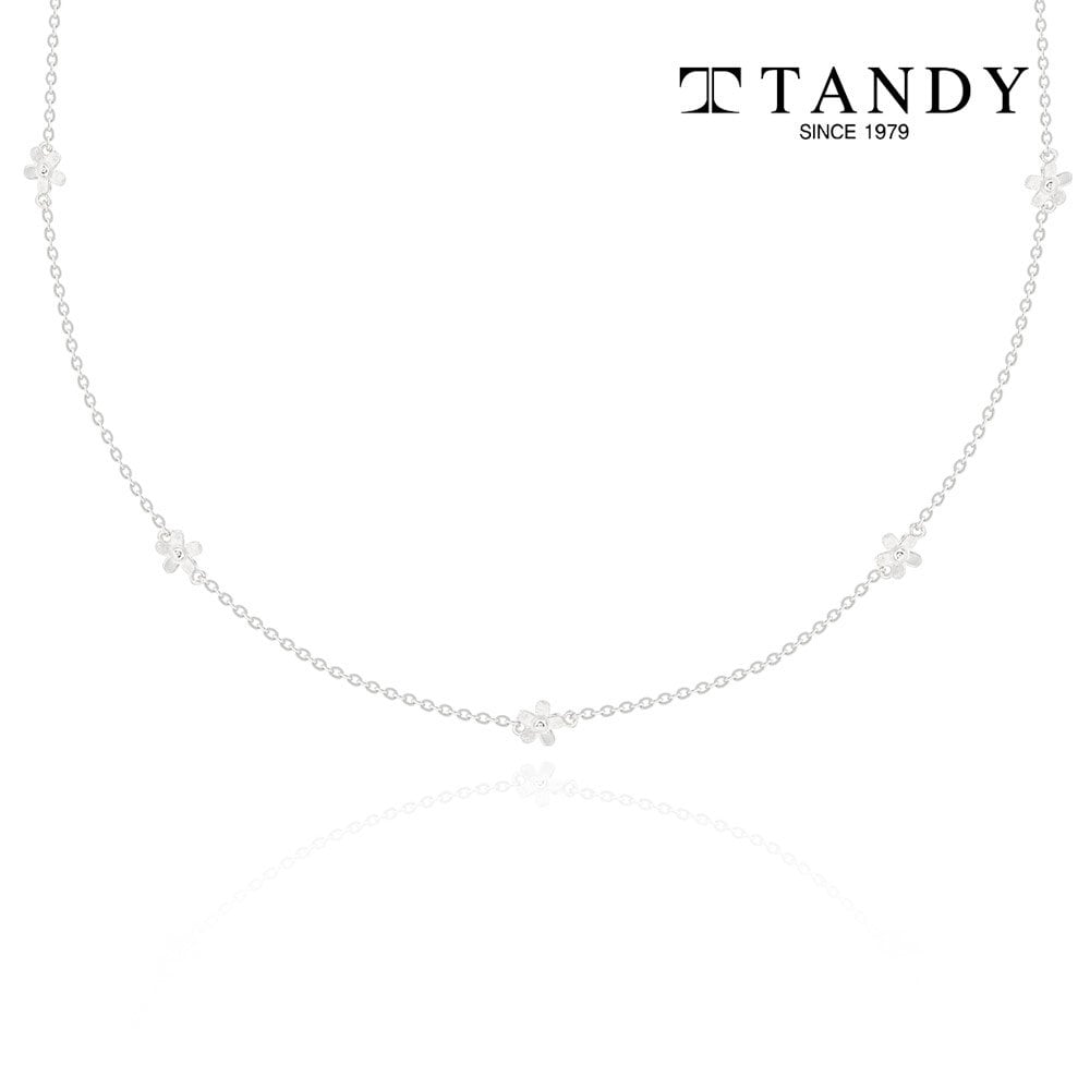 [Tandy] Tandy 92.5 Silver Flower Pendant Necklace Tdn605