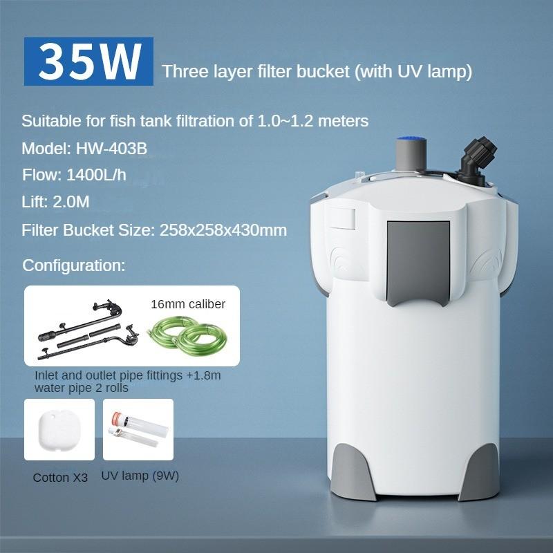 Găleată Filtru Acvariu Silențios Nivel Scăzut Apă Filtru Extern Baril Echipament de Filtrare pentru Purificarea Apei Acvariului