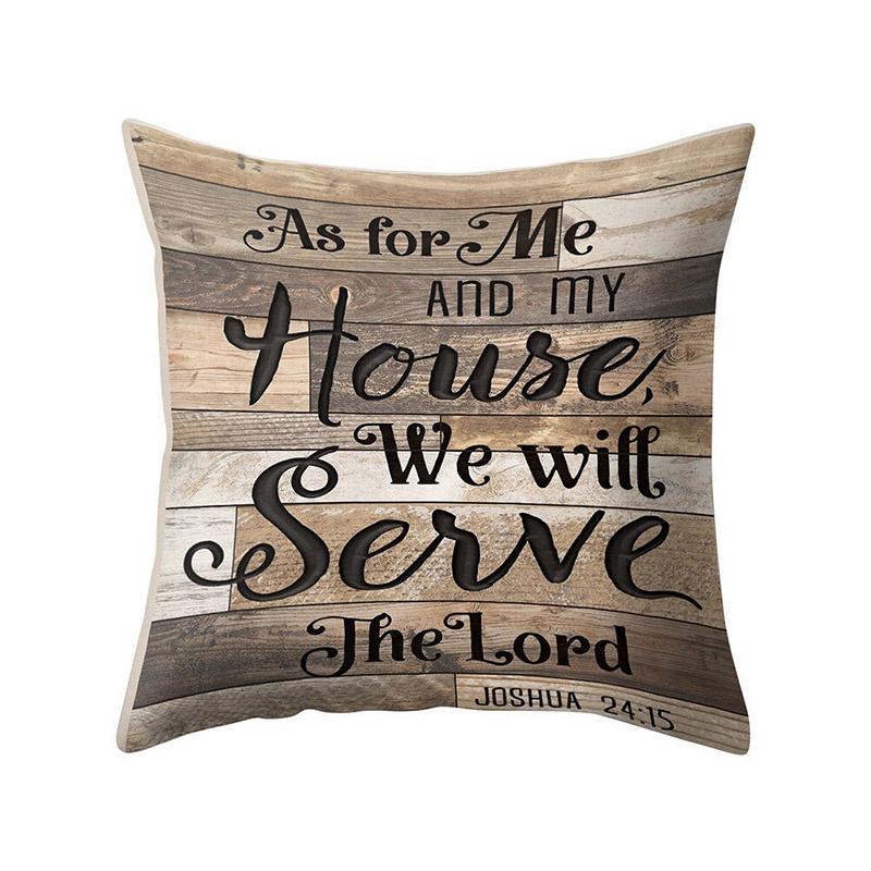 Stylish 18'' Vintage Letter Pillow Case Cushion Cover For Home Office And Sofa Decor