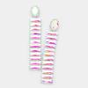 Shiny Colorful Rhinestone Long Drop Earrings Trendy Women Geometric Crystal Earrings Jewelry Accessories