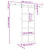 Sliding Door Natural 80 X 208 Cm Solid Pine Wood