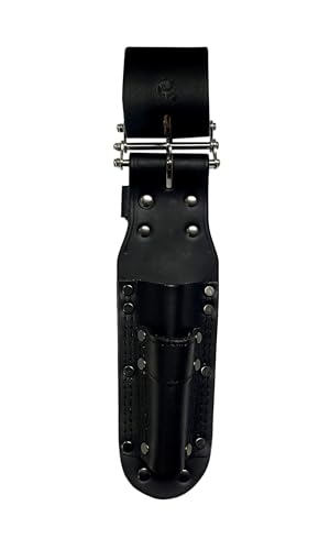 KOZUCHI Work Time Genuine Leather Monkey Ratchet Wrench, 2-stage, 3-chain, Black CH-01BK