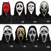 New Horror Head Mask with Bloody Dagger Scary Ghost Face Hood Masquerade Cosplay Prank Props Halloween Party Supplies