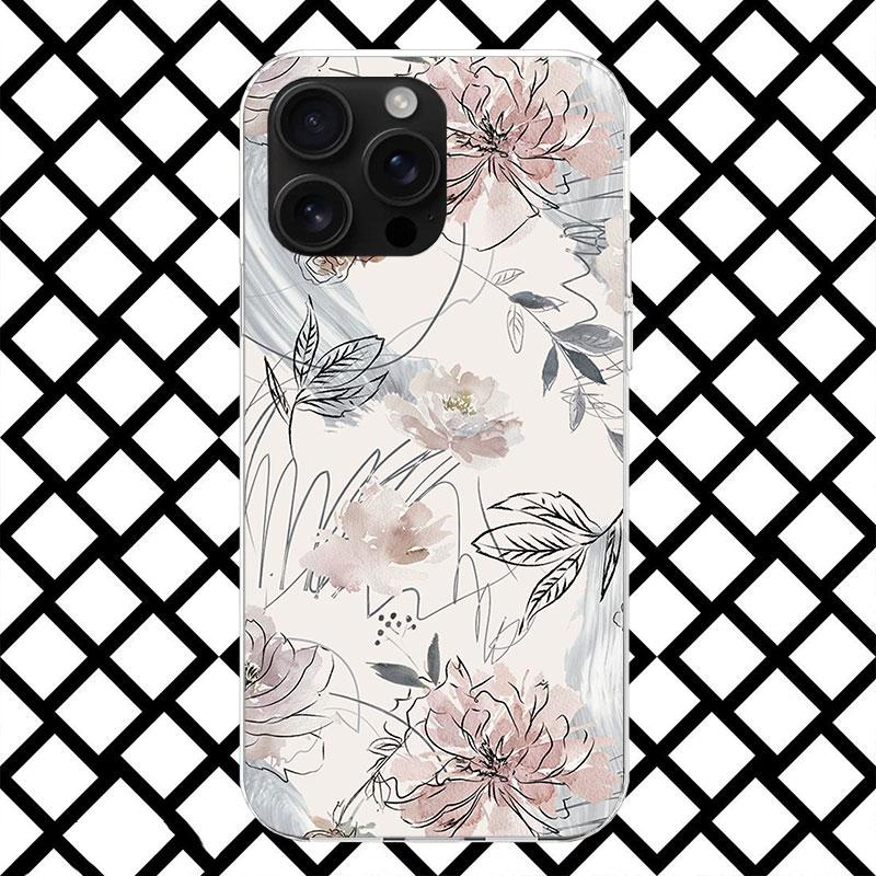 

Beautiful Rose Gold Art Phone Case for iPhone 17 Air 16 16E 15 14 Plus 13 Mini 12 11 Pro Max 7 8 + SE 2020 Soft Cover Fundas 17 iPhone 15 Pro