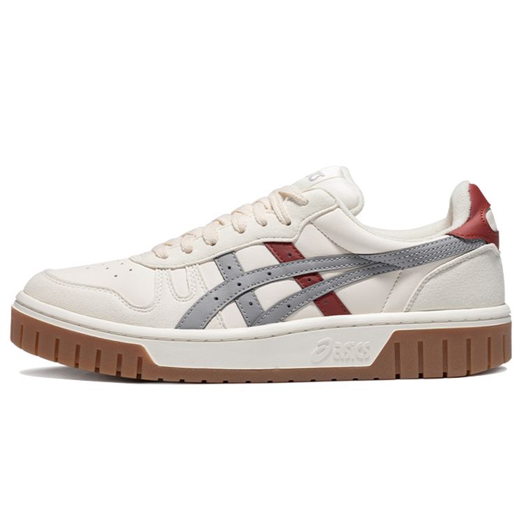 Asics Court Mz Synthetic Leather Low-Top Sneakers Unisex Sneakers Off-White Gray 1203A127-107