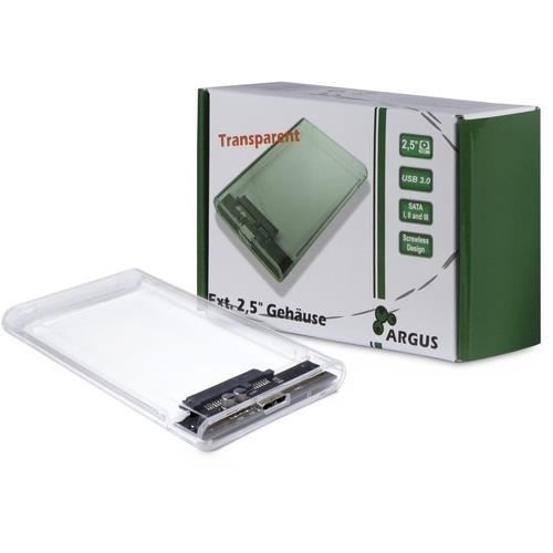 Enceinte HDD - Inter-Tech - GD-25000 - 2.5'' - USB 3.0 - Transparent