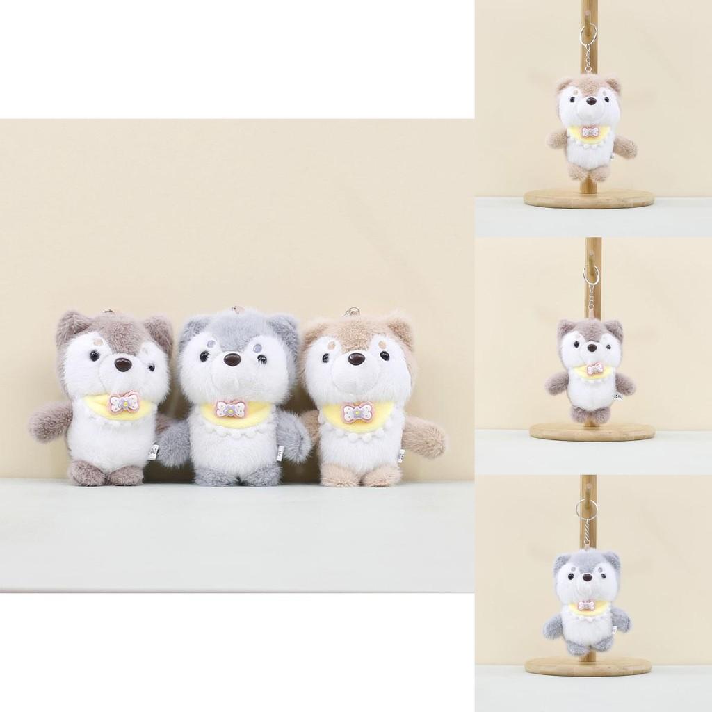 Lovely Khaki Shiba Inu Plush Doll Keychain Charming Dog Accessory For Everyday Use