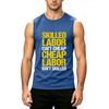 Men's Sleeveless Casual Tank Top Muscle Fit Crew Neck Printed Graphic Labor Day Shirt Summer Workout Gym Vest