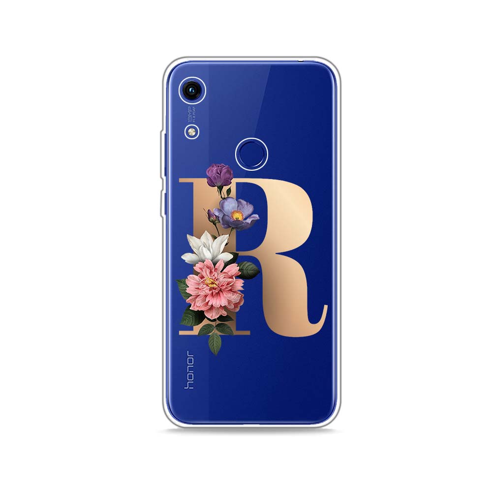 Letter Alphabet Flowers Z Silicone Cover For Honor 10X 9X 8X MAX 20 10 9 8 8A 8C 8S Prime 7A Pro Lite Soft Phone Case