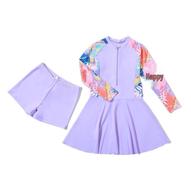 

Женский купальник-двойка большого размера быстросохнущий с цветочным принтом и тканью с защитой от солнца. 140