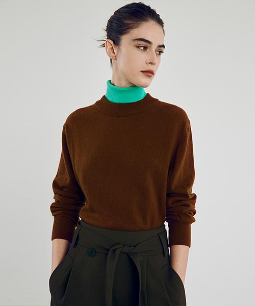 NUVO10 Color Layered Wool Turtleneck Knit Vkpomi0100