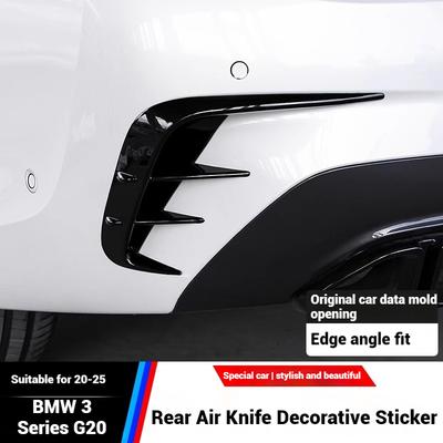 Car Rear Bumper Lip Spoiler For BMW 3Series G20 G28 320e 330e 318i 320i 325i 330i 340i 2019-2025 Side Air Vent Outlet Cover Trim