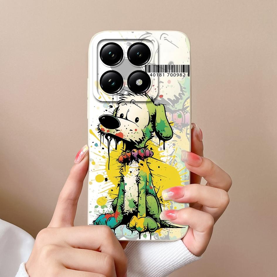 Weiche neue Hüllen für Xiaomi 14T 15 Pro Capa Hübsche Wolkenblumen Stilvoller Schutz aus flüssigem Silikon Langlebiger Anti-Tropfen für Xiaomi Shell Back Covers