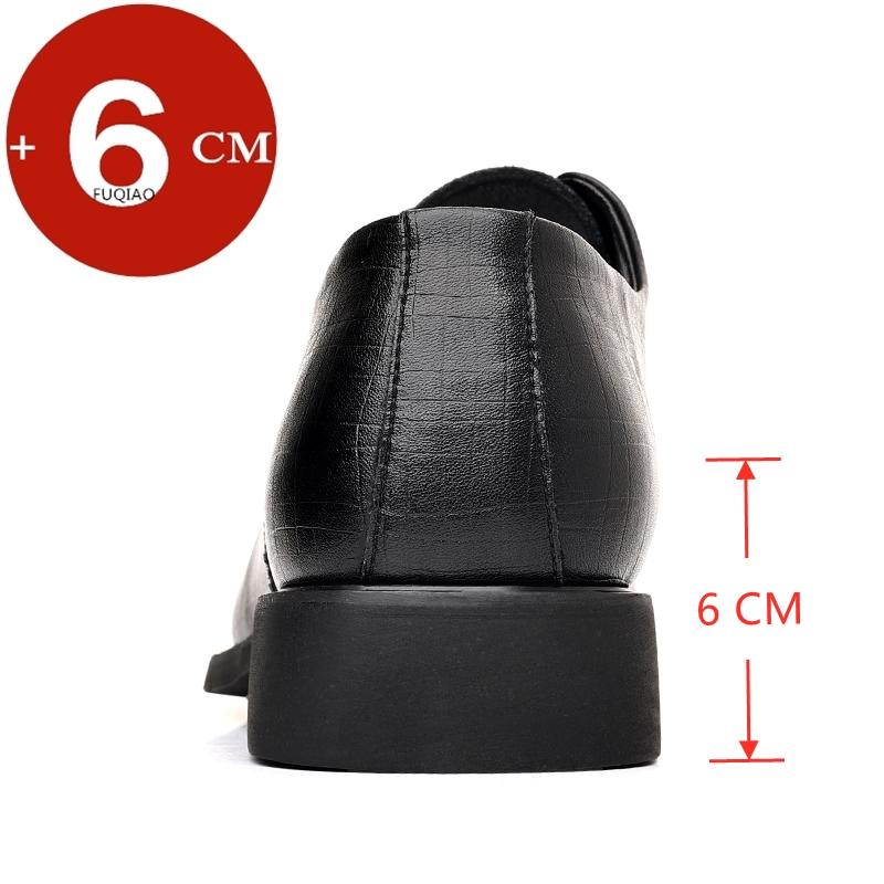 Men's Spring Business Dress Elevator Shoes Flat/6CM Height Increase Formal Office Shoes Comfortable Oxfords for Commuting Work