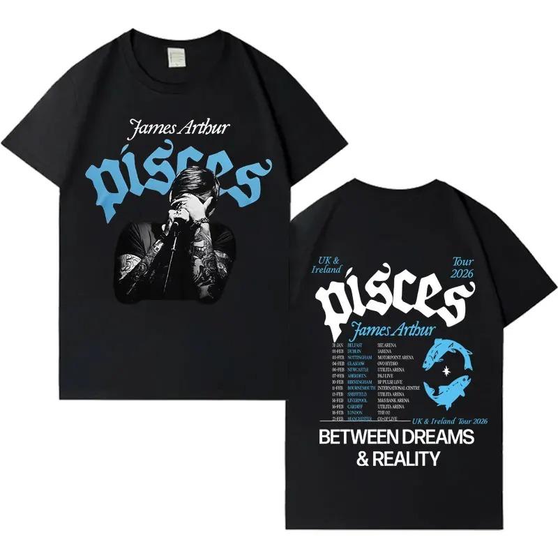 

Singer James Arthur 2026 Gothic Album Graphic TShirt Mens Y2K Style Loose Comfortable Short Sleeve TShirt Teen Version S