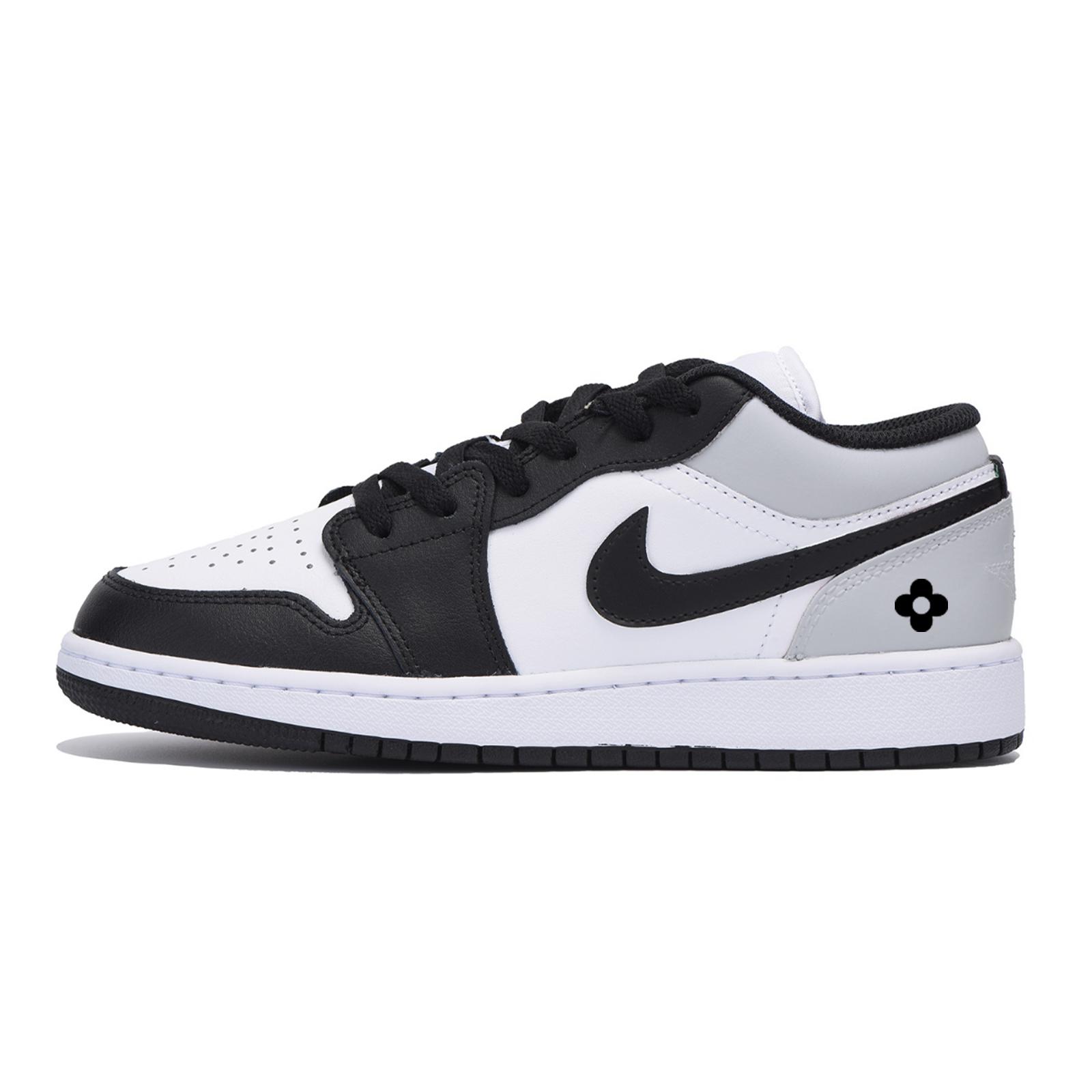 

Jordan Air Jordan 1 Low top Vintage Basketball Shoes Men s Gray White 553558-131(Team85-) 43