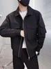 Trendy Men's Solid Color Multi-Pocket Workwear Jacket for Spring & Autumn