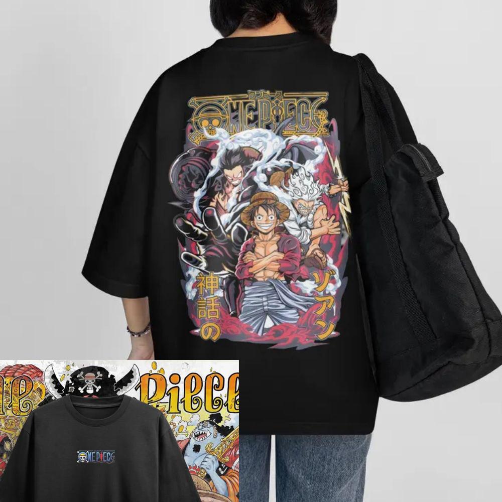 

Nika Luffy Gear 5 ONE PIECE Men Women Summer T-shirt Printed Harajuku Retro Short-sleeved Oversized Loose Casual Comfort Y2k Top 4XL