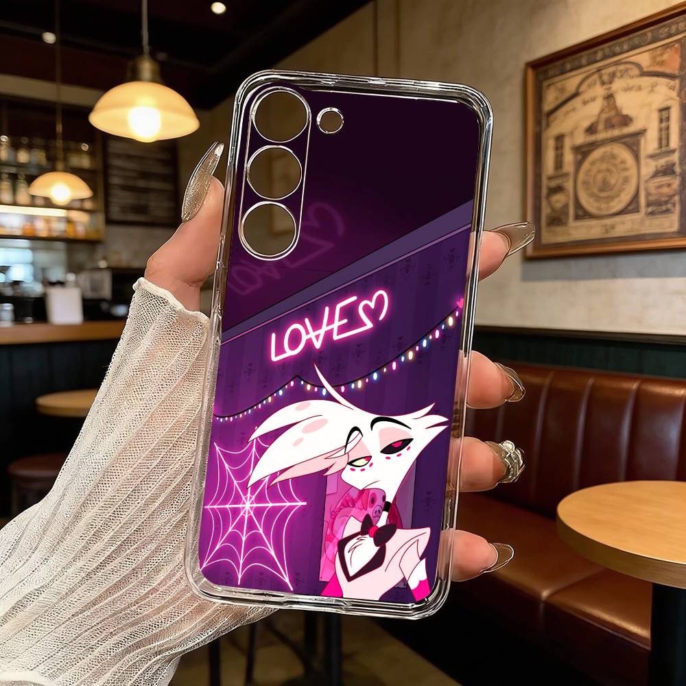 Чехол для телефона Angel Dust H-Hazbin H-Hotel для Samsung Galaxy A71, A70, A52, A51, A40, A30 Прозрачный чехол Samsung a514g