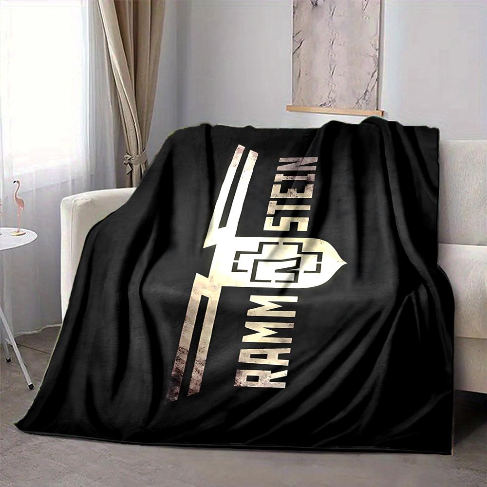 1 Stück Rammstein Heavy Metal Ikone Flanelldecke, Weich und Bequem, Lässig Warm, Camping Reise, Weihnachten, Halloween Xmas Geschenk Y1441