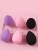 6-piece set of three-color mixed makeup egg, soft and highly elastic makeup sponge egg, liquid foundation mixed makeup tool