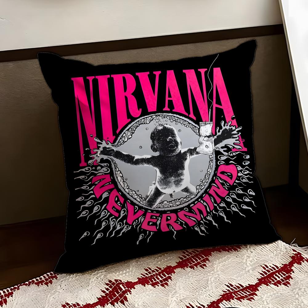 Band RRamones Cushion Cover Reversible Soft Durable Pillow Cover Home Car MultiScene Use for Daily Comfort