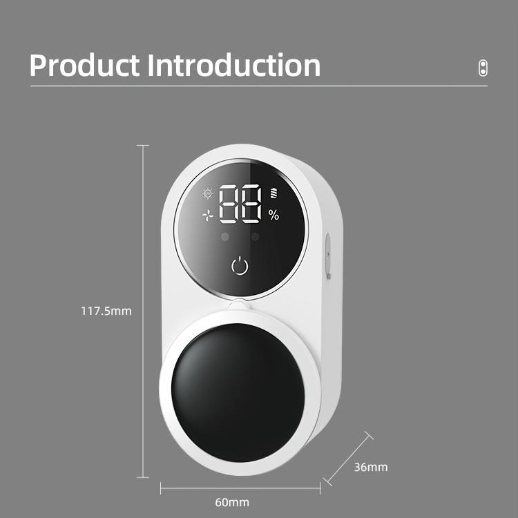 Smart Toothbrush Sanitizer Air Dryer with LED Screen USB-Powered Wall-Mounted Dental Device 24H Automatic Operation