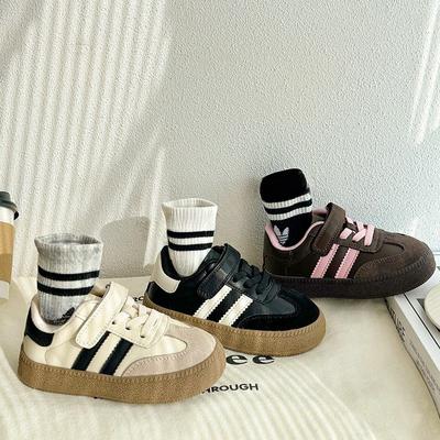 Versiune retro coreeană a pantofilor de antrenament moral pentru copii respirabili pentru băieți și fete pantofi de bord joasă pantofi casual pantofi albi