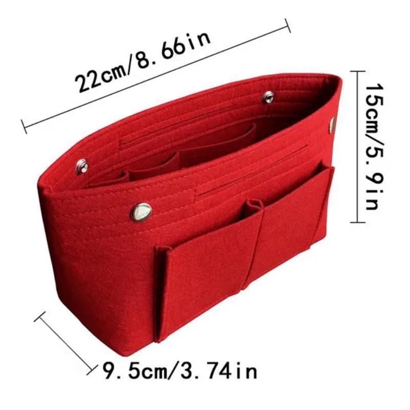 1 Pc Multi-Pocket Travel Insert Felt Organizer Bag Purse Handbag Portable Dorm Room Cosmetic Storage Bags Bathroom Organizer
