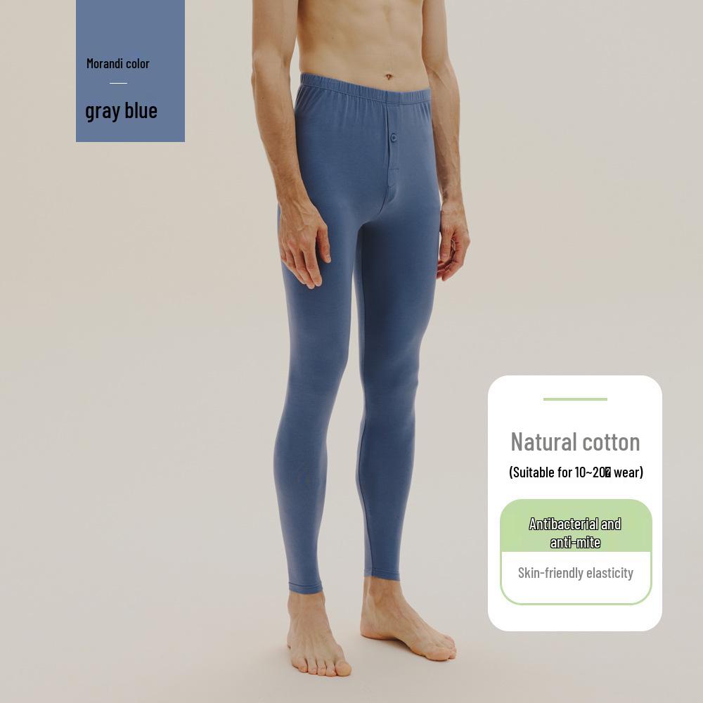 Męski bawełniany zestaw bielizny termicznej - od nastolatków do seniorów, cienki, plus size, flanelowy, ciepły na jesień/zimę