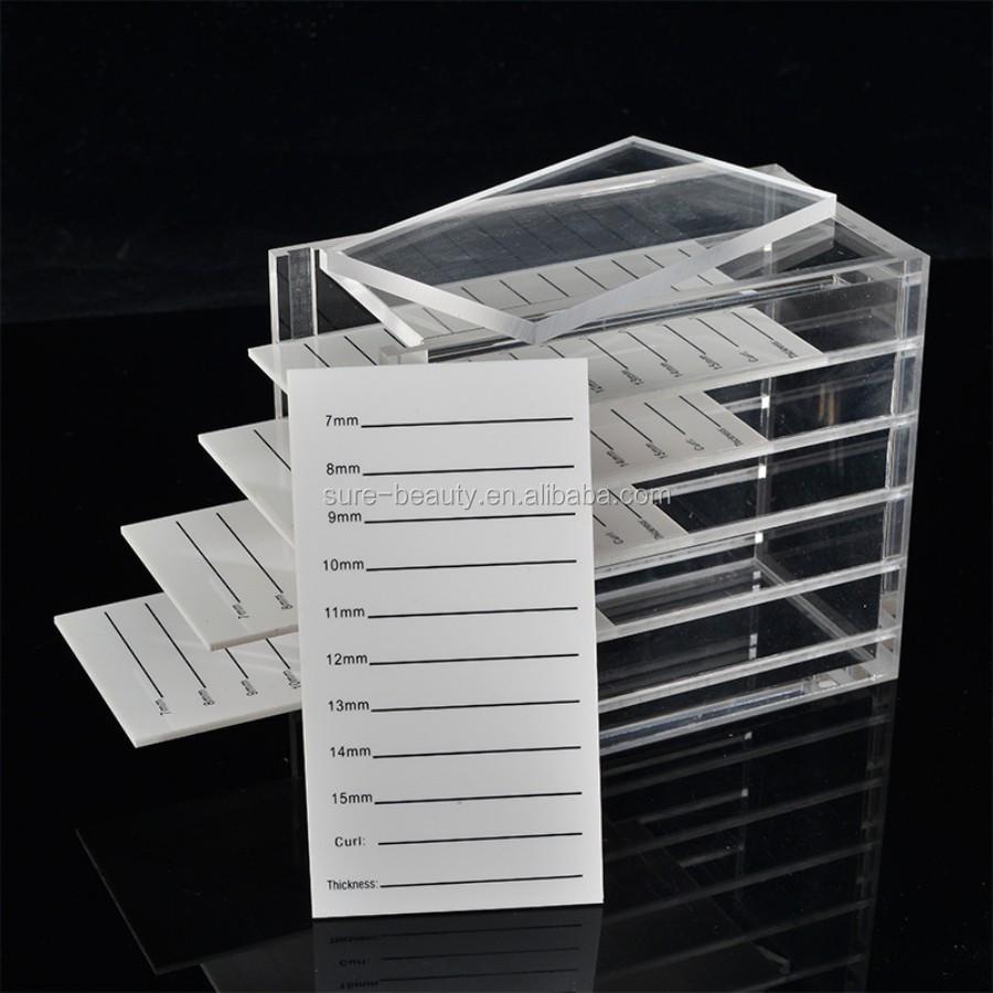 5 Layer Eyelash Extension Storage Box Acrylic Lash Holder Pallet for Individual Volume Lash Extension Display Stand Makeup Tools