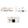 Cartoon Kitten Stacking Door Sticker for Kids Room Nursery Decors Easy to Apply Removable PVC Decal Wall Decoration