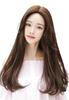 Loosely Curly, Swept-Up Wig, No Bangs, Wavy, Mega Volume, Hair Arrangement, Puffed, Gal Style, Women's Wig, Long Curly, Lolita Wig (Chocolate Brown)
