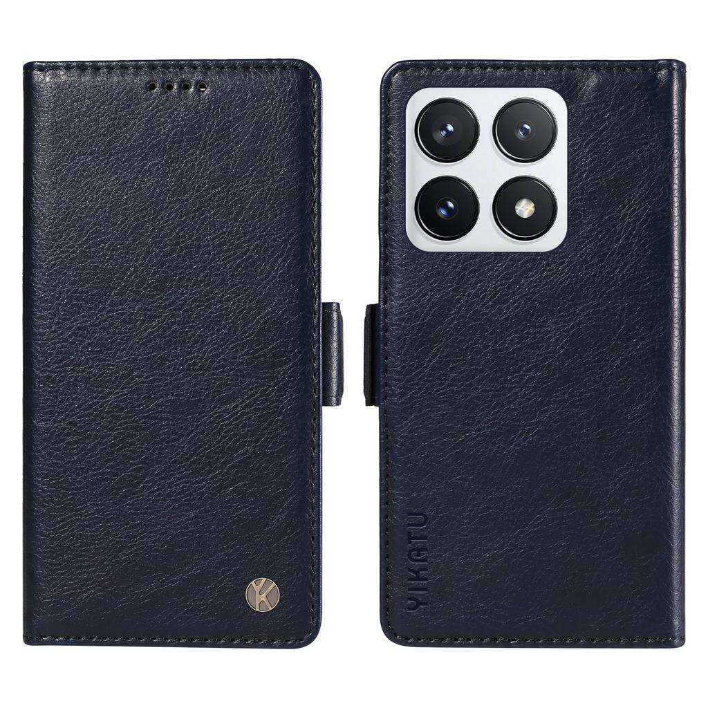 YIKATU YK-007 For Xiaomi 14T Pro Case Side Buckle PU Leather Phone Cover Litchi Texture