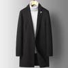 Automne et Hiver Nouveau Manteau en Laine Double Face pour Homme Coupe Slim Mi-long Alpaga Nizi