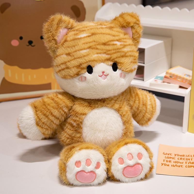 

Мягкая плюшевая игрушка Енот-кошка Пушистая красная панда Котенок Кукла Теплая обнимающая Мультяшное животное Милый подарок для детей и взрослых 45cm