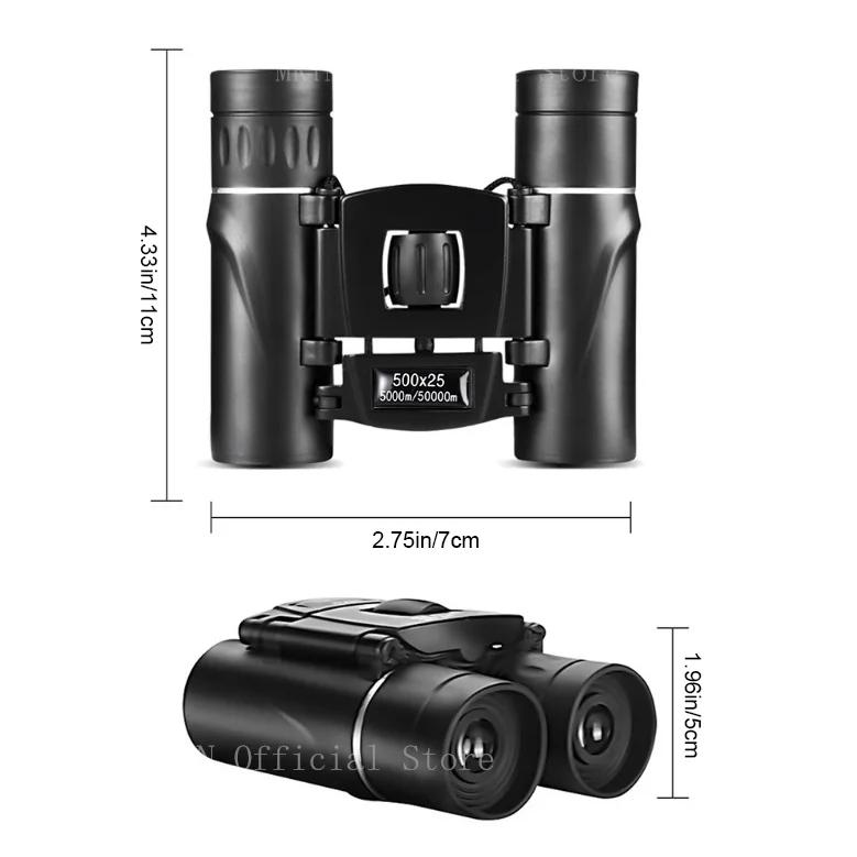 500X25 50000m Zoom Telescope Professional Powerful Binoculars Long Range Portable Monocular Low Night Vision for Camping Tourism