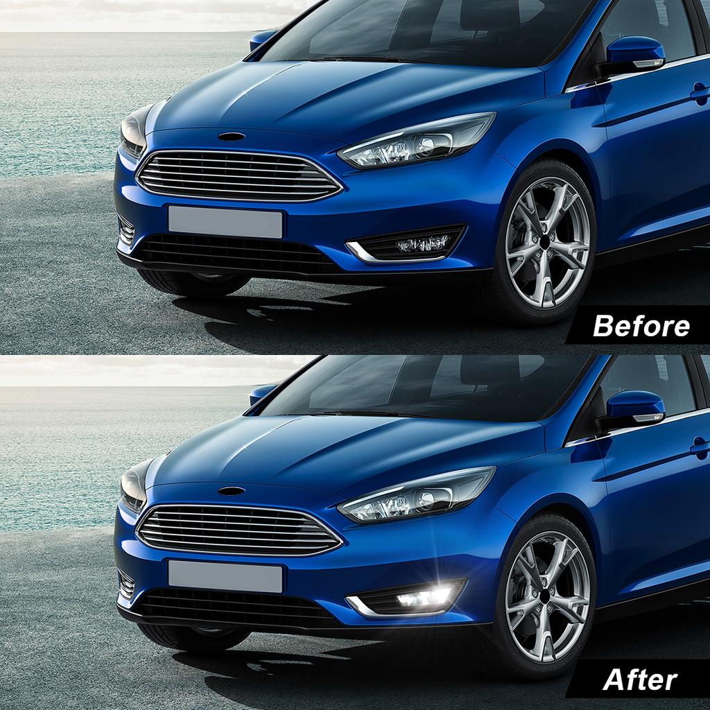 LED Mlhová světla pro Ford Focus 2015 2016 2017 2018 Světlo pro denní svícení DRL Přední Denní světlo pro jízdu Super Jasné Autopříslušenství