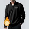 Men's Pullover Long Sleeved Stand Up Collar Sweatshirt Casual Cut Height Collar Lamb Wool Base Shirt