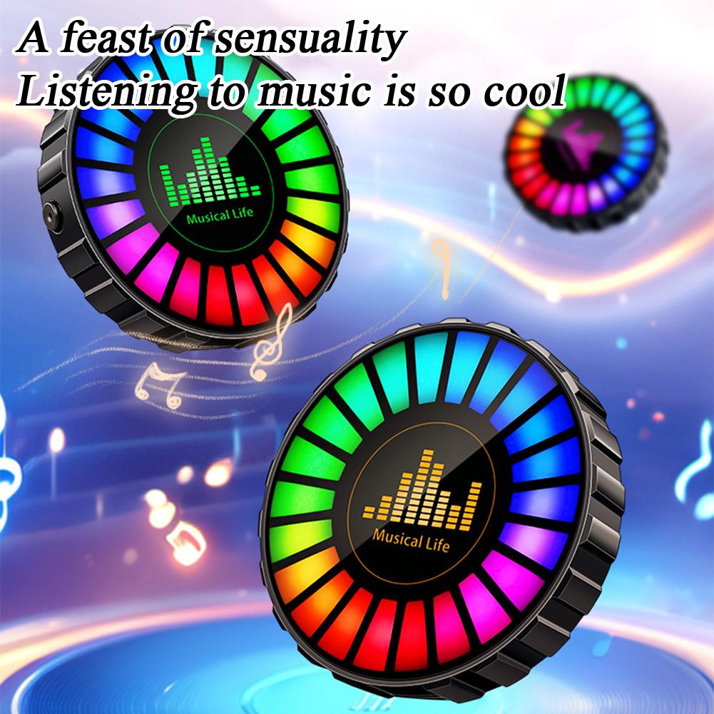 2-in-1 Car RGB Music Rhythm Lamp With Aromatherapy Sound-Activated Light Rechargeable Vent Clip Car Fragrance Ambient Light