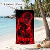 SUKUNA Custom Name Printed Beach Towel Personalized Soft Towel For Swimming Beach Travel
